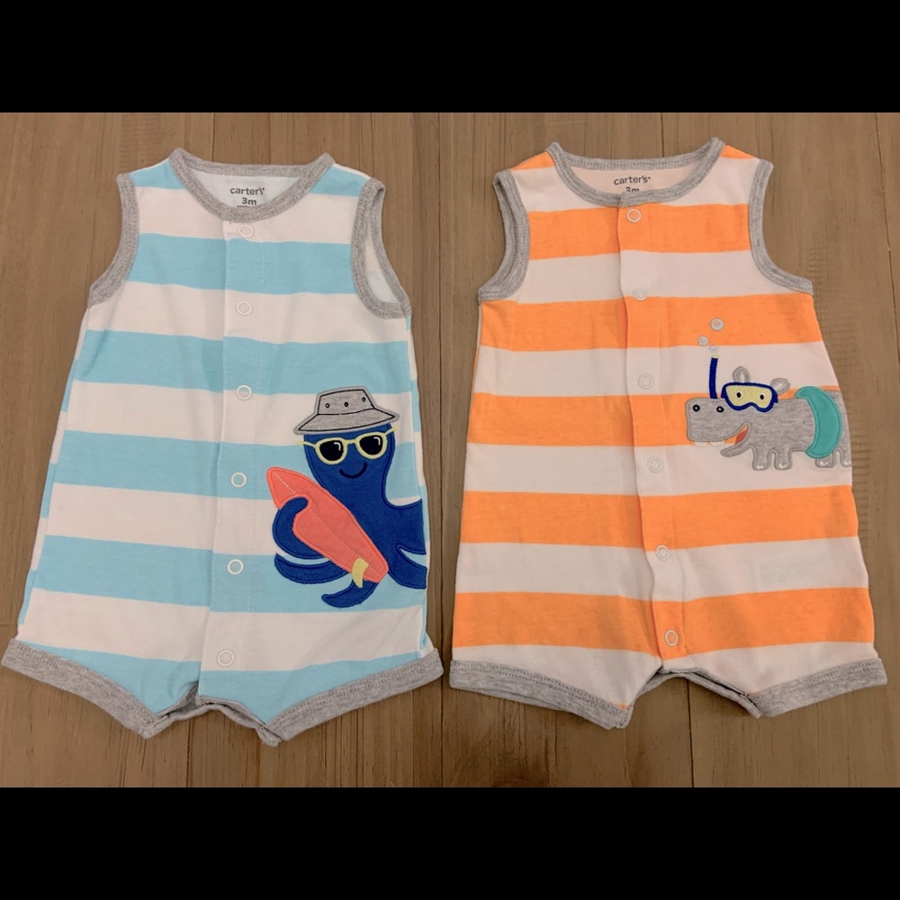 Neon Stripe and Animal Tank Bodysuits